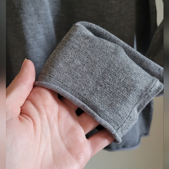 The Limited Soft Lightweight Rolled Hem Turtleneck Sweater, Women's XL, Grey - Picture 3 of 9